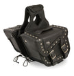 Milwaukee Leather SH66301ZB Black PVC Medium Braided Zip Off Throw Over Saddlebags