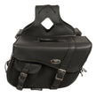 Milwaukee Leather SH665ZB Black Large Braided Zip Off PVC Throw Over Motorcycle Saddlebags