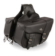 Milwaukee Leather SH665ZB Black Large Braided Zip Off PVC Throw Over Motorcycle Saddlebags