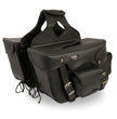 Milwaukee Performance SH666ZB Black PVC Double Front Pocket Throw Over Saddlebags with Reflective Piping
