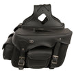 Milwaukee Performance SH666ZB Black PVC Double Front Pocket Throw Over Saddlebags with Reflective Piping