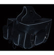 Milwaukee Leather SH66602 Zip-Off Double Pocket PVC Throw Over Motorcycle Saddlebags