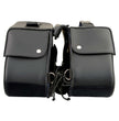 Milwaukee Leather SH66701ZB Black Single Strap PVC Throw Over Motorcycle Saddlebags