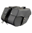 Milwaukee Leather SH66701ZB Black Single Strap PVC Throw Over Motorcycle Saddlebags