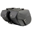 Milwaukee Leather SH66701ZB Black Single Strap PVC Throw Over Motorcycle Saddlebags