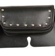 Milwaukee Leather SH67105 Black Triple Pocket Studded PVC Travel Windshield Bag