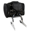 Milwaukee Performance SH684 Medium Black Textile Motorcycle Sissy Bar Bag with Reflective Piping