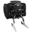 Milwaukee Performance SH684 Medium Black Textile Motorcycle Sissy Bar Bag with Reflective Piping