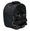 Milwaukee Leather SH687 Medium Size Black Textile Motorcycle Helmet Back Pack Sissy Bar Bag