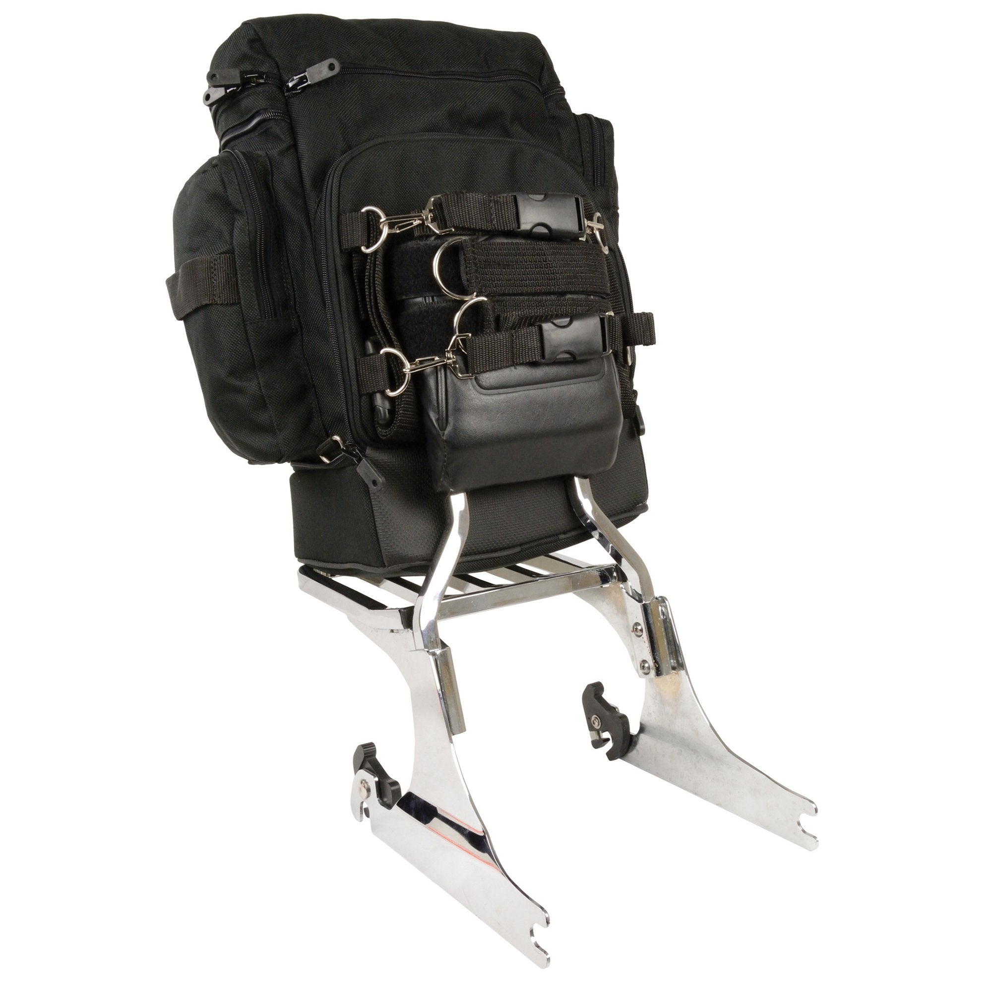 m*i様 BROCHURE チャコール　Lサイズ Milwaukee Leather SH688 Large Black Retractable Nylon Sissy Bar