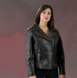Milwaukee Leather SH7023 Women's 'Braided' Black Leather Jacket with Studs