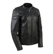 Milwaukee Leather SH8011 Women's Black Leather Sporty Scooter Crossover Biker  Jacket