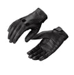 Milwaukee Leather SH811 Men's Black Leather Full Finger Motorcycle Hand Gloves W/ Breathable ‘Open Knuckle’