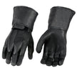 Milwaukee Leather SH864TH Men's Thermal Lined USA Deerskin Black Leather Gauntlet Motorcycle Winter Gloves