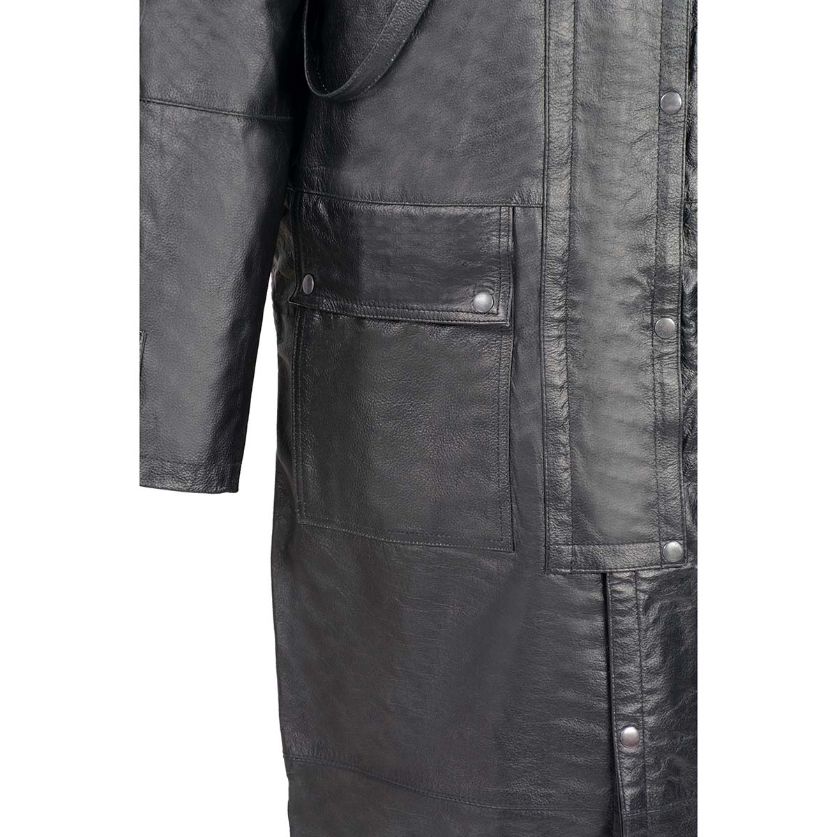 Milwaukee Leather SH910 Men’s Western Inspired Genuine Leather Cowhide Duster with Removable Liner