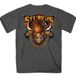 2022 Sturgis Motorcycle Rally SPB1007 Crazy Buffalo Men's Charcoal T-Shirt