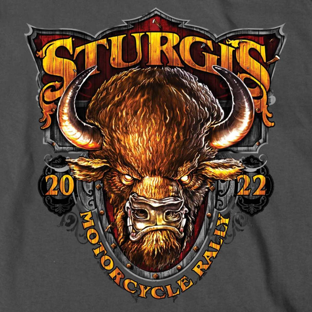 2022 Sturgis Motorcycle Rally SPB1007 Crazy Buffalo Men&