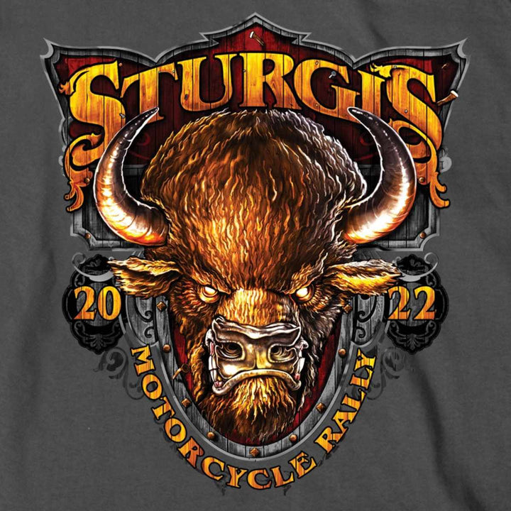 2022 Sturgis Motorcycle Rally SPB1007 Crazy Buffalo Men&