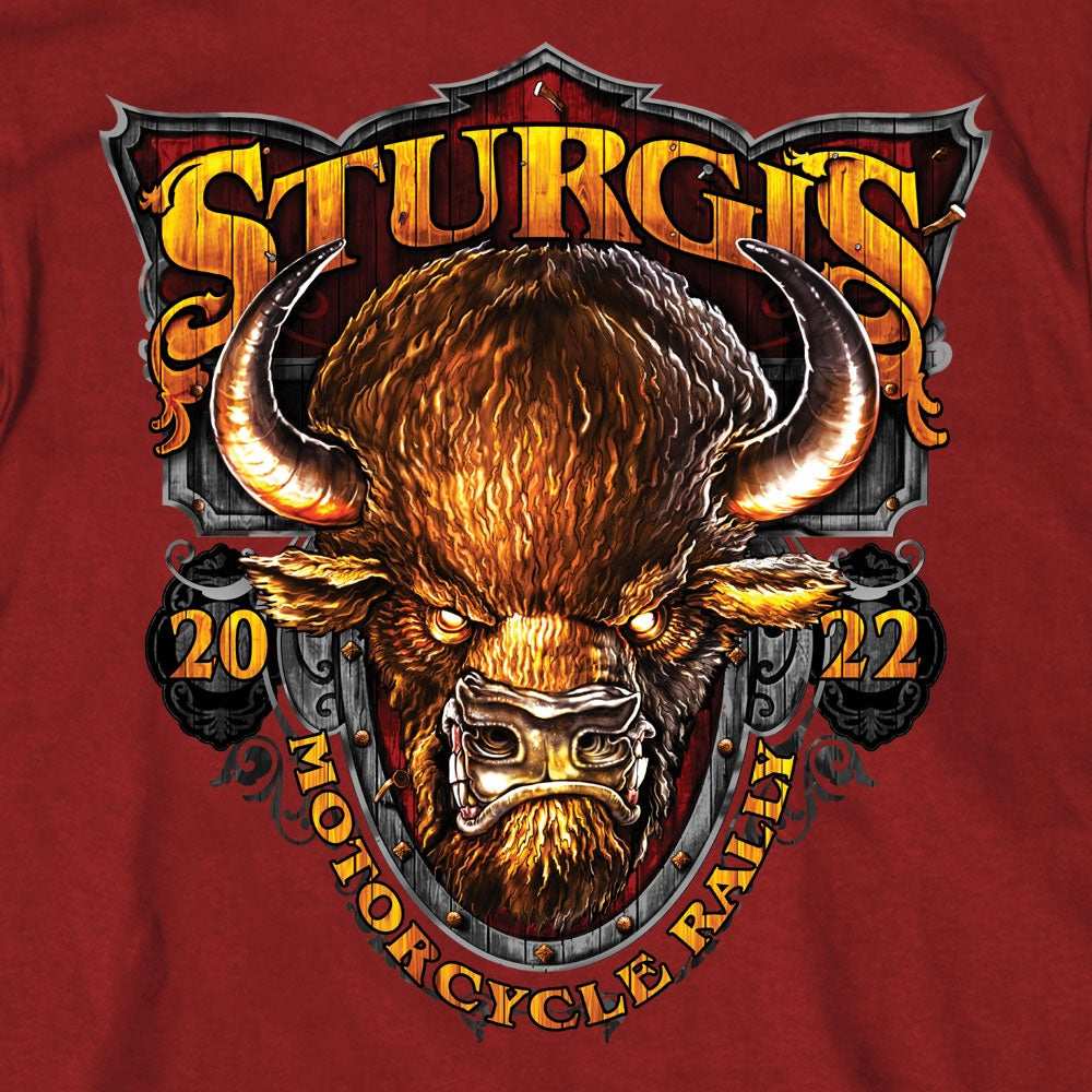 2022 Sturgis Motorcycle Rally SPB1008 Crazy Buffalo Men&