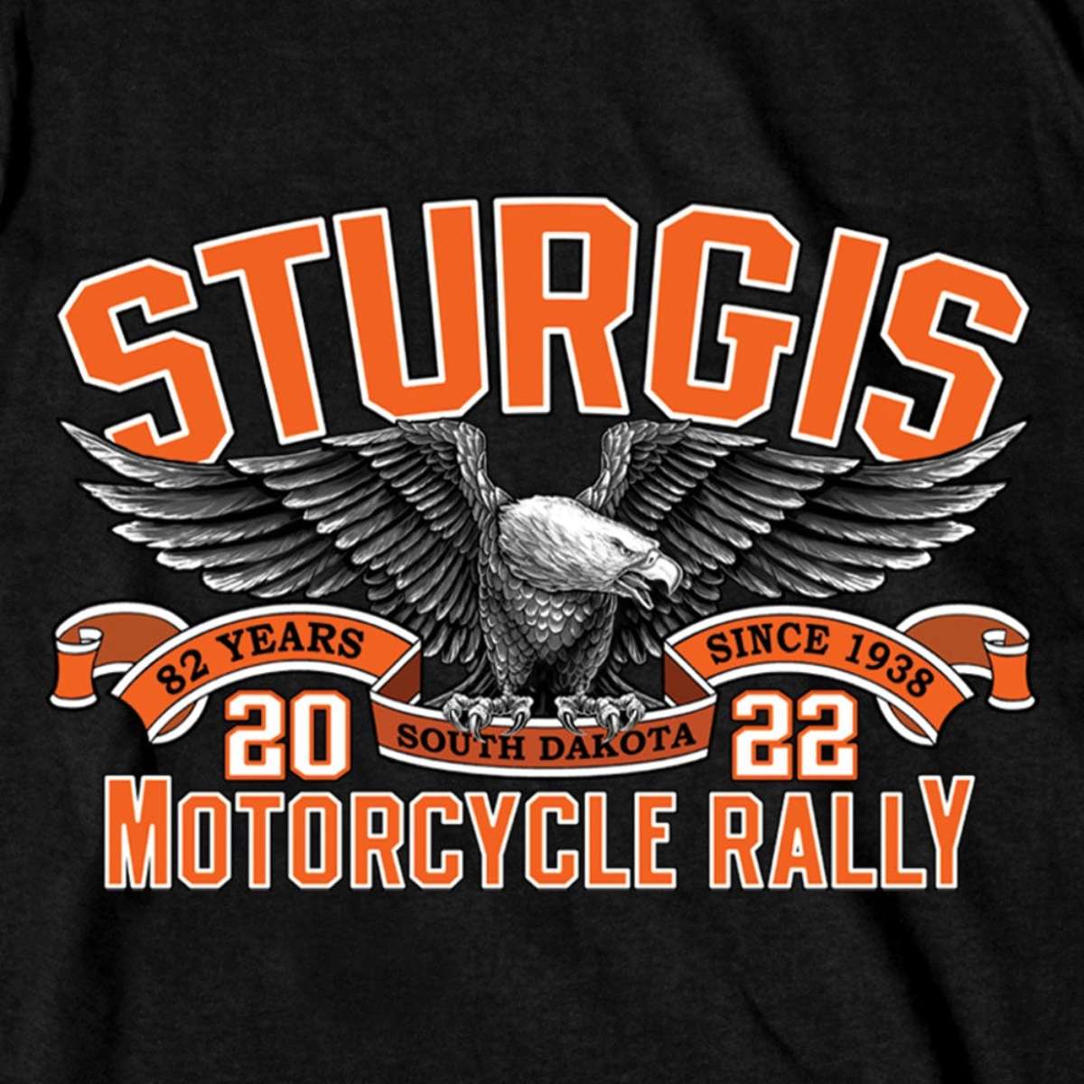 2022 Sturgis Motorcycle Rally SPB1021 Men’s Main Street Photo Black T-Shirt