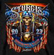 Hot Leathers SPB1067 Men’s Black 2023 Sturgis # 1 Design America T-Shirt