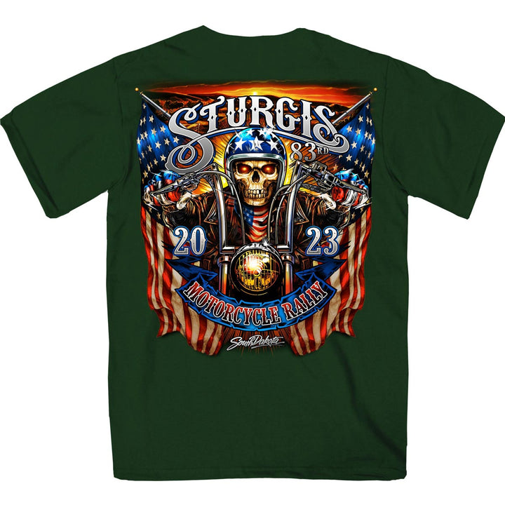 Hot Leathers SPB1069 Men’s Forest Green 2023 Sturgis 