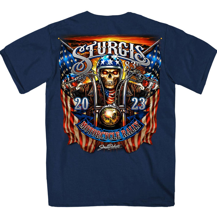 Hot Leathers SPB1070 Men’s Navy Blue 2023 Sturgis 