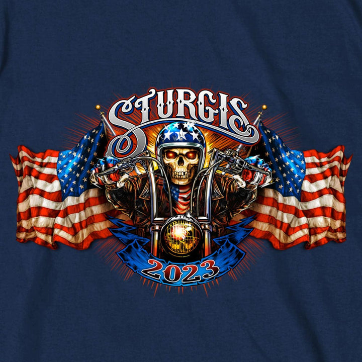 Hot Leathers SPB1070 Men’s Navy Blue 2023 Sturgis 