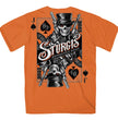 Hot Leathers SPB1074 Men’s Orange 2023 Sturgis Gambler Short Sleeve T-Shirt