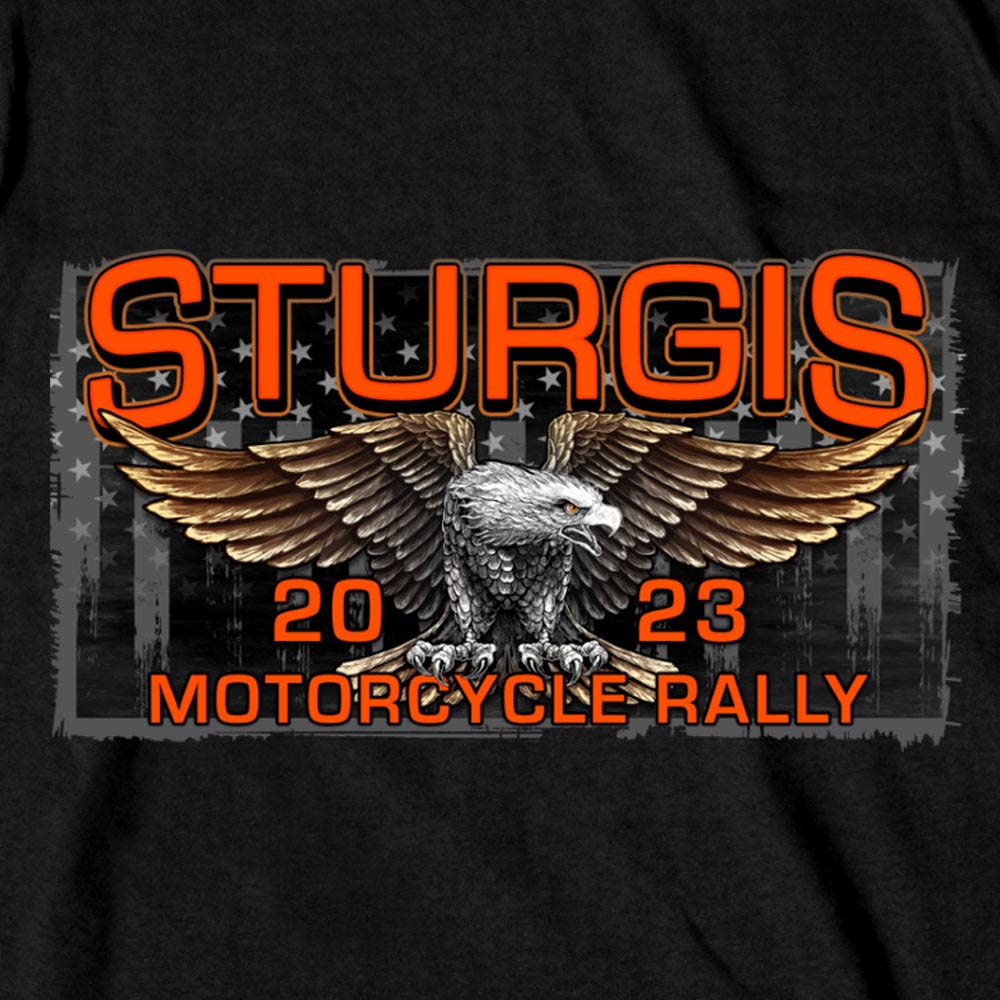 Hot Leathers SPB1082 Men’s Black Sturgis 2023 Main Street T-Shirt