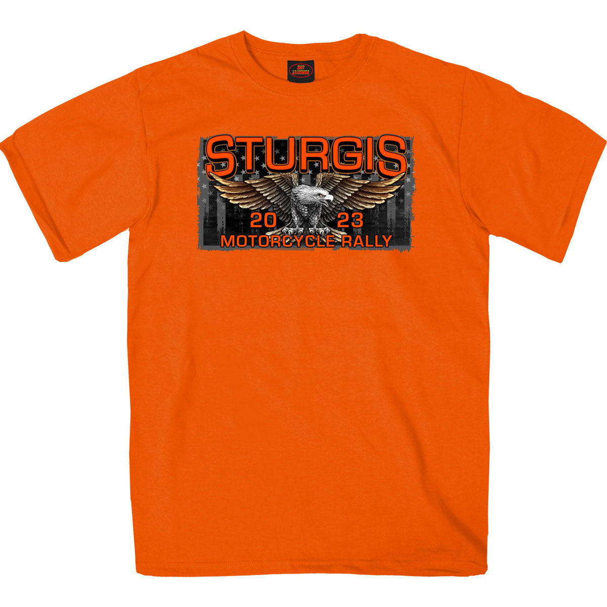 Hot Leathers SPB1083 Men’s Orange Sturgis 2023 Main Street T-Shirt