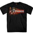 Hot Leathers SPB1086 Men’s Black 2023 Sturgis Native Wolf T-Shirt