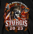 Hot Leathers SPB1086 Men’s Black 2023 Sturgis Native Wolf T-Shirt