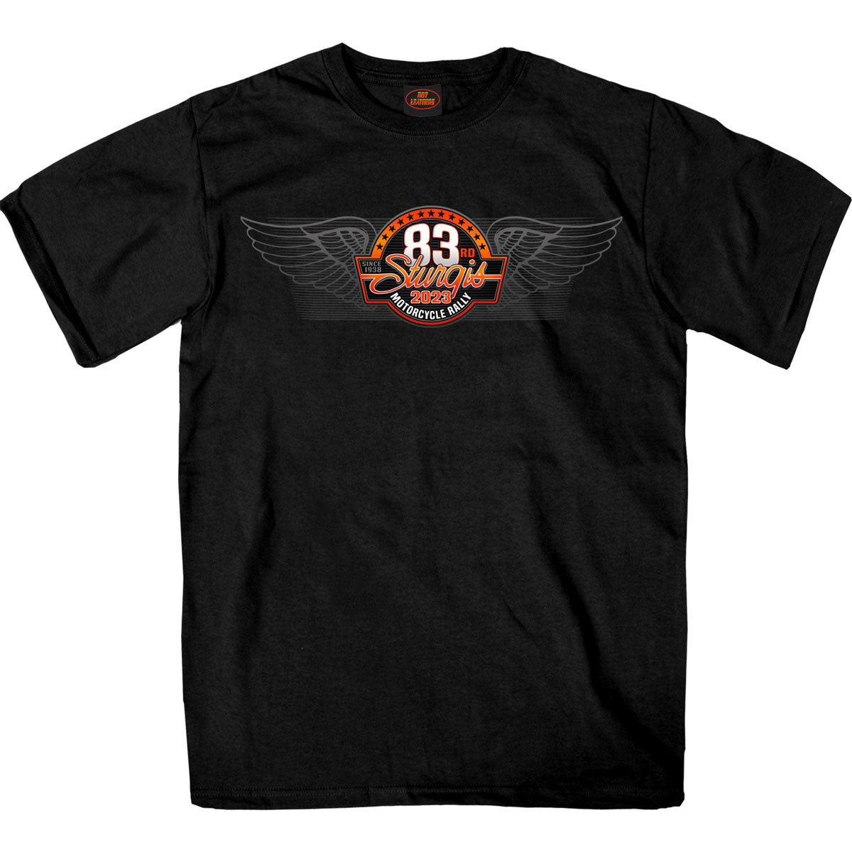 Hot Leathers SPB1090 Men’s Black 2023 Sturgis Rally Logo Double Sided T-Shirt