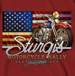 Hot Leathers SPB1096 Men’s Dark Red 2023 Sturgis Rushmore T-Shirt