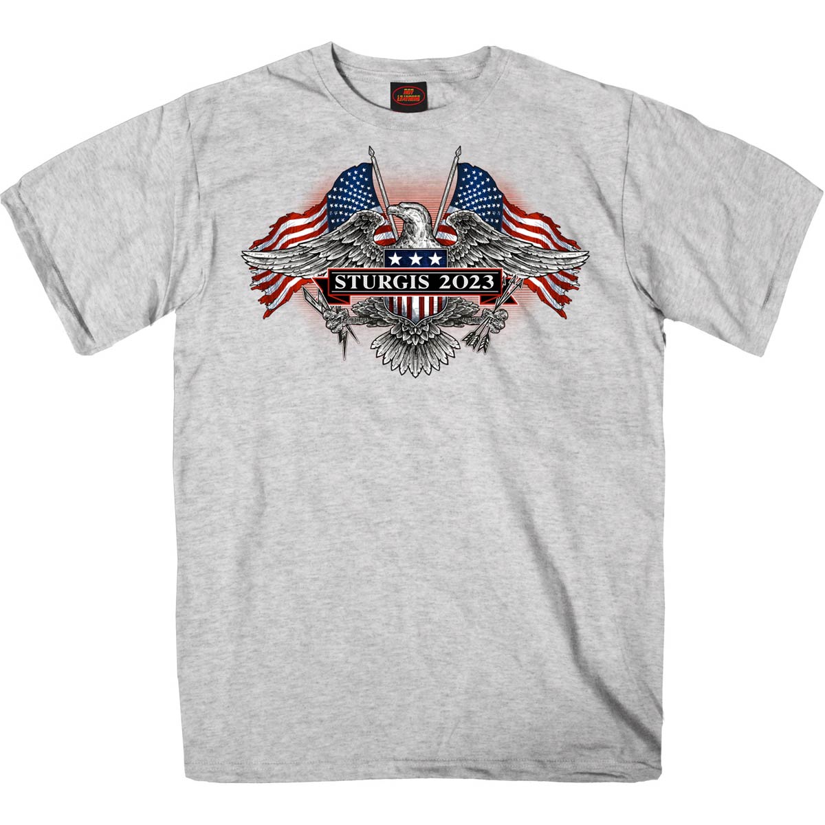Hot Leathers SPB1106 Men’s 2023 Sturgis Vintage Patriot Ash T-Shirt