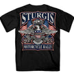 Hot Leathers SPB1108 Men’s 2023 Sturgis Vintage Patriot Black T-Shirt