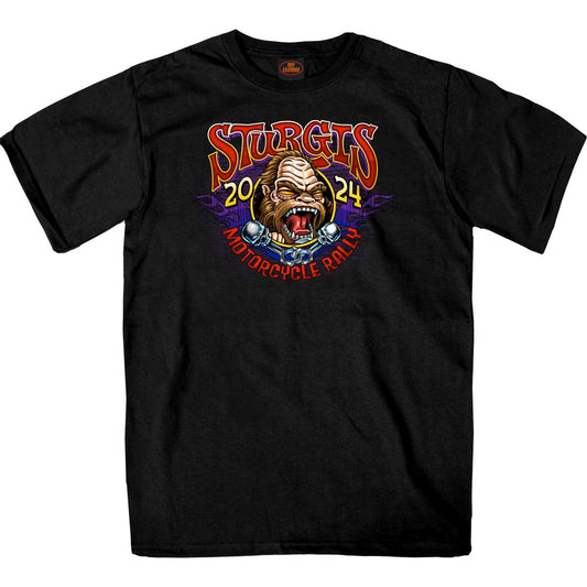 2024 Sturgis Men's Bigfoot Black Motorcycle Rally T-Shirt SPB1111