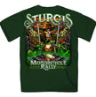 2024 Sturgis #1 Men's Design Eagle & Skull Green Motorcycle Rally T-Shirt SPB1138