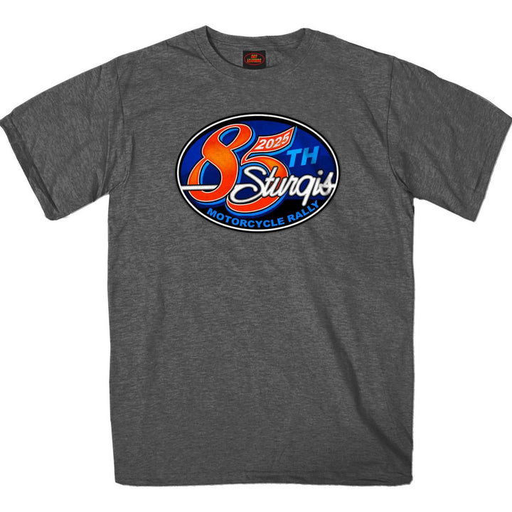 2025 Sturgis Motorcycle Rally Rally Logo Heather Charcoal Men&