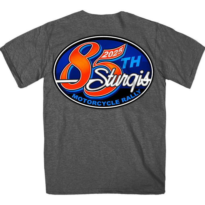 2025 Sturgis Motorcycle Rally Rally Logo Heather Charcoal Men&
