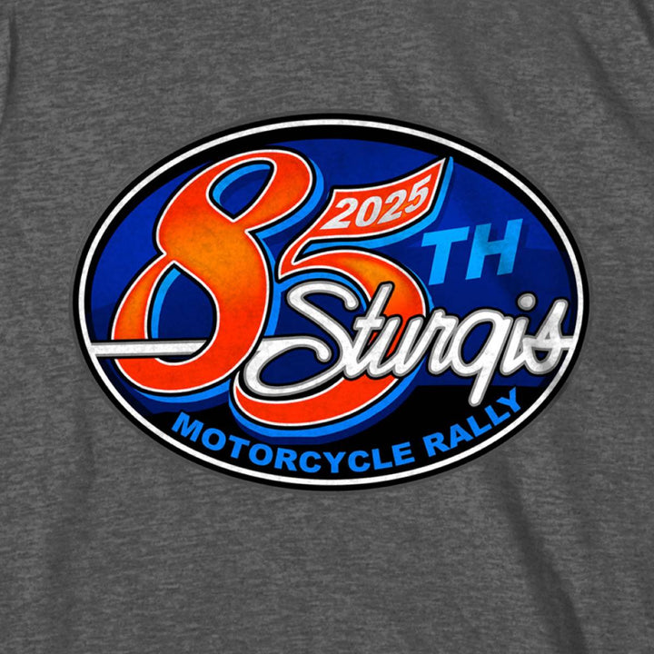 2025 Sturgis Motorcycle Rally Rally Logo Heather Charcoal Men&