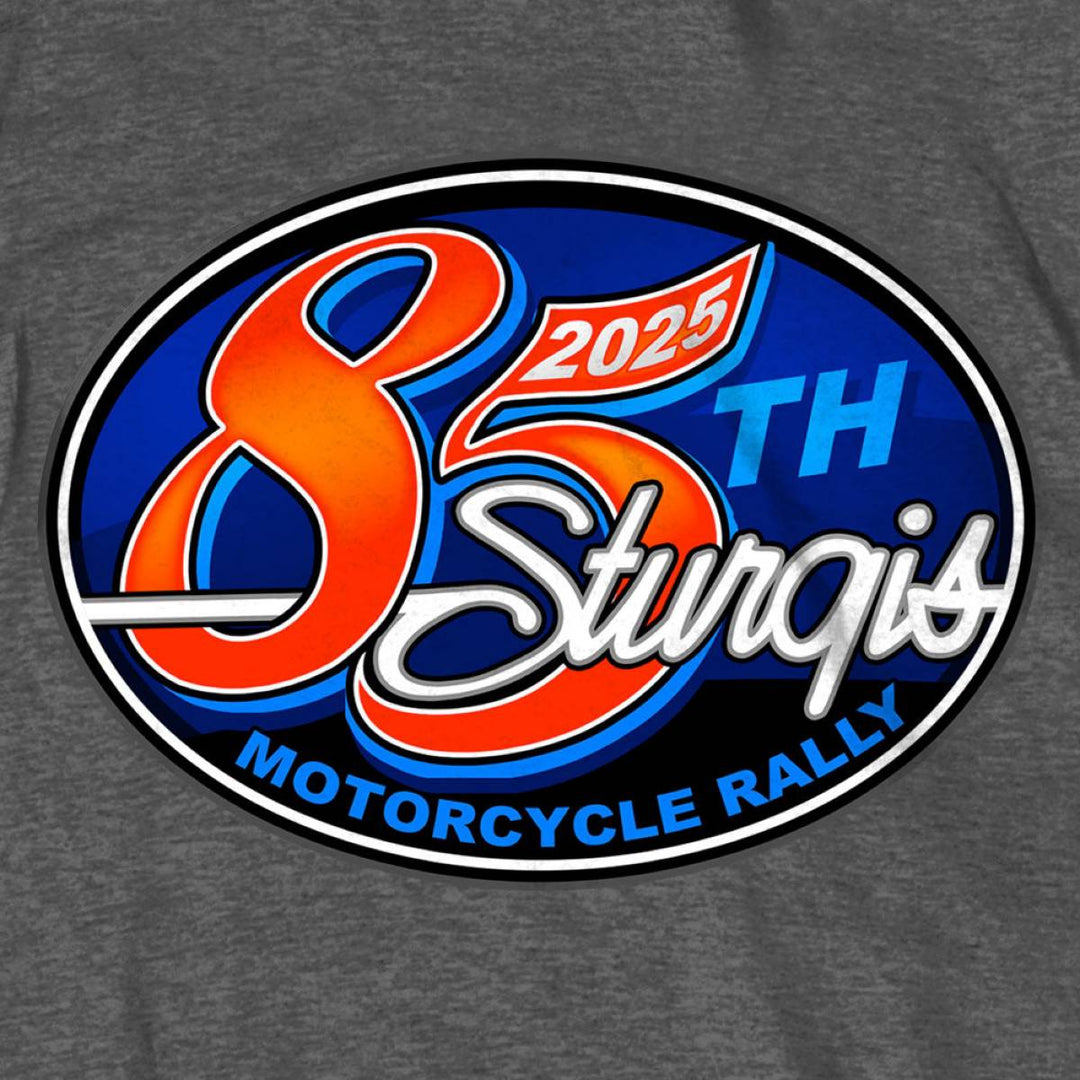 2025 Sturgis Motorcycle Rally Rally Logo Heather Charcoal Men&