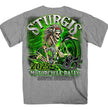 2025 Sturgis Motorcycle Rally Skeleton Chief Heather Grey Men's T-Shirt