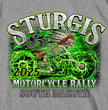 2025 Sturgis Motorcycle Rally Skeleton Chief Heather Grey Men's T-Shirt