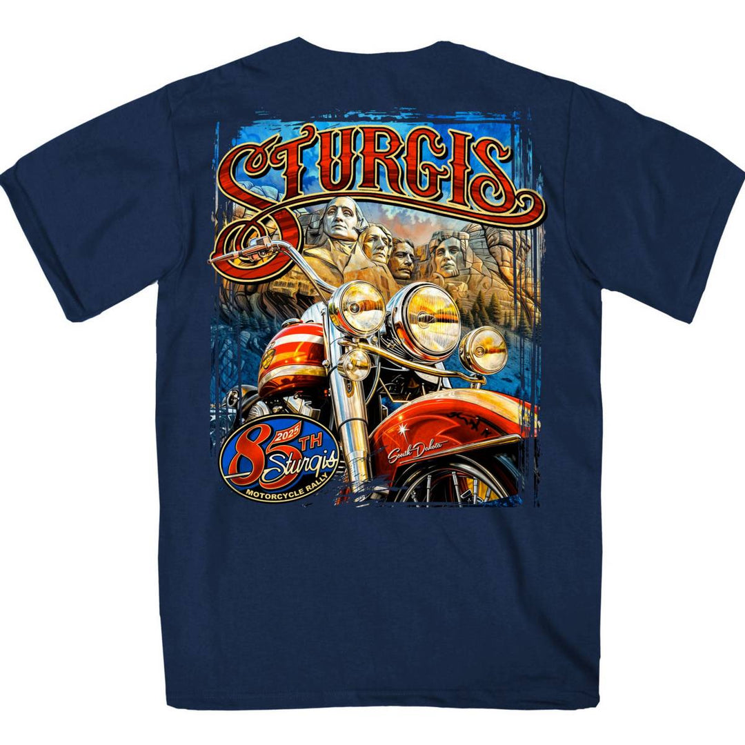 2025 Sturgis Motorcycle Rally Rushmore Navy Men&