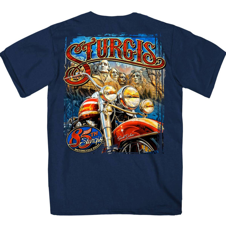 2025 Sturgis Motorcycle Rally Rushmore Navy Men&