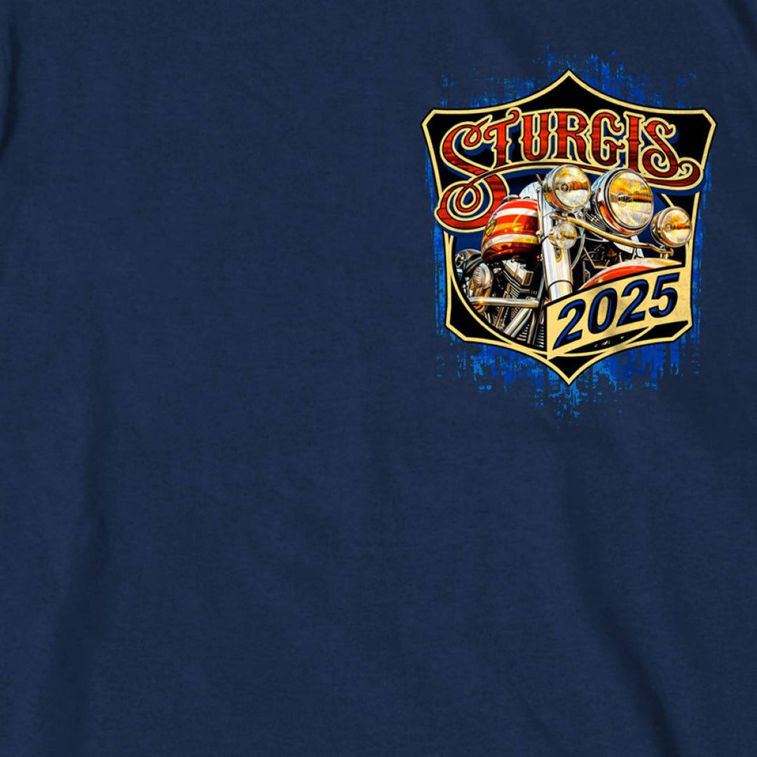2025 Sturgis Motorcycle Rally Rushmore Navy Men&