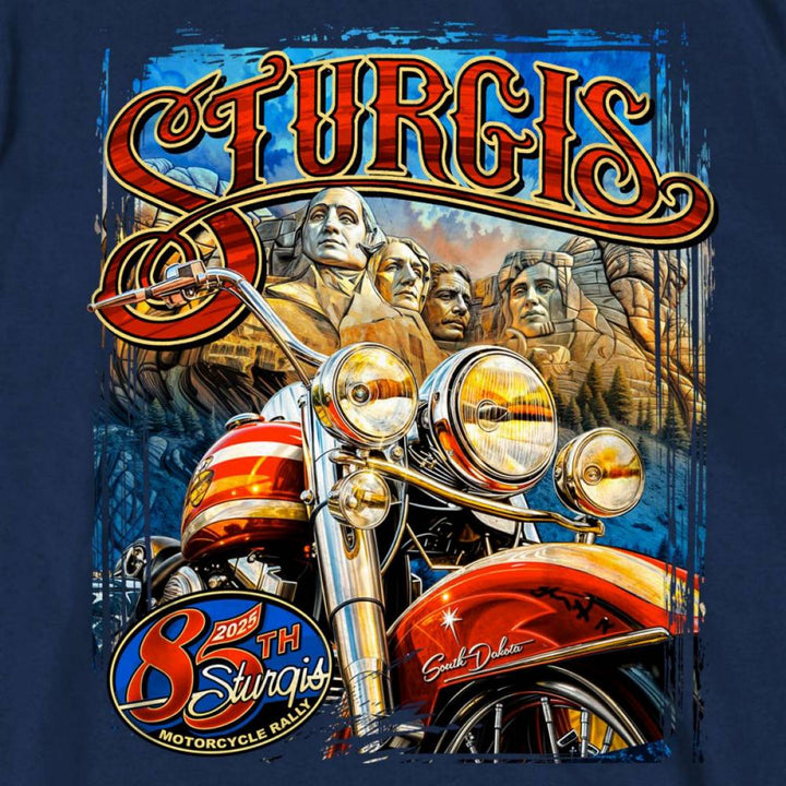 2025 Sturgis Motorcycle Rally Rushmore Navy Men&