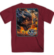 2025 Sturgis Motorcycle Rally American Bison Maroon SS T-Shirt SBP1190